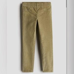 H&M Skinny Fit Girls Corduroy Pants Tan Khaki Color